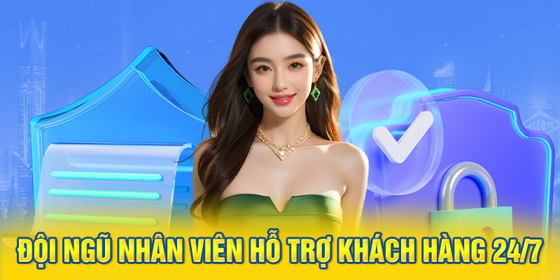 Đội ngũ nhân viên hỗ trợ khách hàng 24/7 